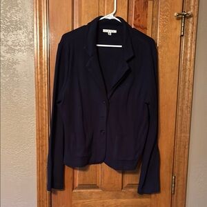 CAbi Blue Blazer Textured Knit Smart-Casual